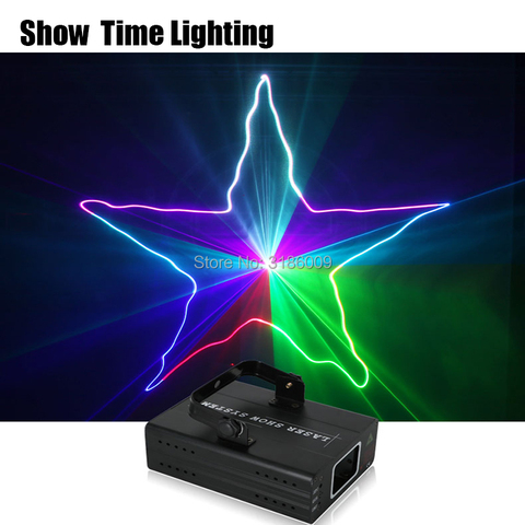 Show Time Home Party DJ Laser Projector Scanner Line Laser DMX RGB Stage Effect Lighting For Disco Xmas Party 1 Hole Laser Show ► Photo 1/6