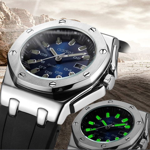 Addies Stainless Steel Mens Watches Business Luxury Fashion Casual Dress Chronograph Waterproof Military Quartz Wristwatches ► Photo 1/5
