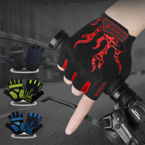 MOREOK Cycling Gloves Half Finger Mens Women's Summer Bike Bicycle Gloves Breathable Lycra Sport Mountain Bike Gloves ► Photo 1/6