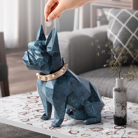 french bulldog coin bank box piggy bank figurine home decorations coin storage box holder toy child gift money box dog for kids ► Photo 1/6