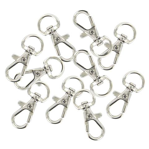 30pcs Swivel Carabiners Keychain Silver Color ► Photo 1/6