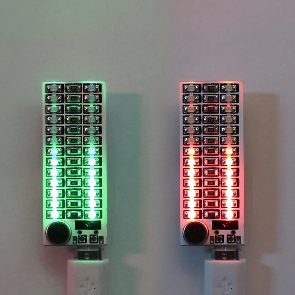 USB Mini Music Spectrum Light Voice Control Adjustable Spectrum Light 5V 