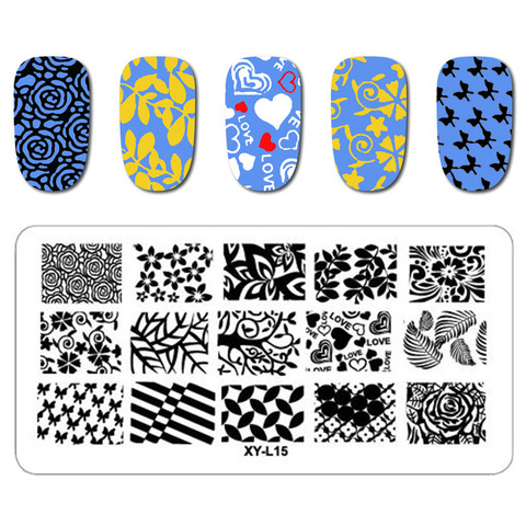 Kimcci Nail Stamping Plates Nail Art Templates Stencils Lace Flower Animal DIY Image Plastic Salon Beauty Polish Manicure Tools ► Photo 1/6