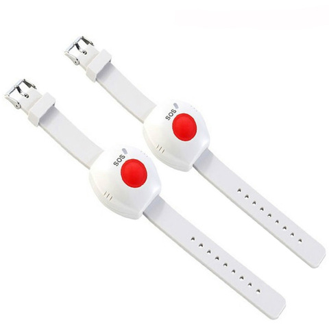 2pcs Panic Button RF 433mhz SOS Bracelet Emergency Button for Elderly Alarm Watch Old People GSM Home Security Alarm System ► Photo 1/5