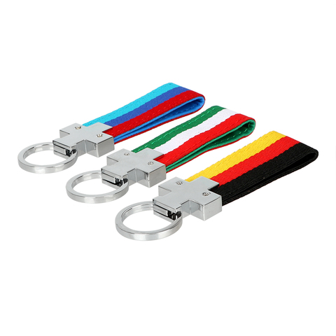 LEEPEE Italy Germany Flag Car Accessories Keychain Outdoor Sport Styling Car Key Ring Metal and Cloth Universal ► Photo 1/6
