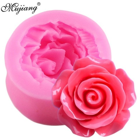 3D Rose Flower Silicone Mold Polymer Clay Soap Candy Chocolate Cookie Baking Mould Cupcake Topper Fondant Cake Decorating Tools ► Photo 1/6