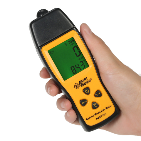 SMART SENSOR AS8700A Gas Analyzers Handheld Carbon Monoxide Meter Tester Monitor Detector Gauge LCD Display Sound Light Alarm ► Photo 1/6