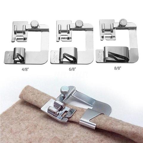 1setPresser Rolled Hem Feet Selvage Crimping Domestic Sewing Machine Foot Presser Household Sewing Machine Accessories practical ► Photo 1/6