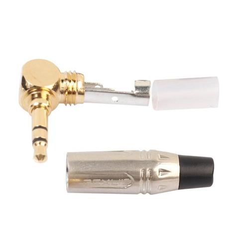 3.5mm Stereo 90 Degree Right Angle Male Plug Gold-plated Stereo Headphone Adapter Instruments Soldering Connector Converter ► Photo 1/6
