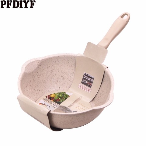 Thickened Bottom Medical Stone Frying Pan Multifunction Non-stick Pans Deep Nougat Pot Big Mouth Wok Pan with Glass Cover ► Photo 1/6