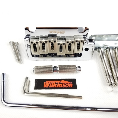 Wilkinson 2 post point Chrome Silver Double swing Electric Guitar Tremolo System Bridge for strat and suhr guitar WOV08 ► Photo 1/5