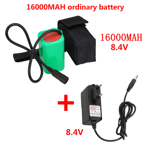 Bike Light Power Source 16000 mAh Battery Pack Bicycle Lamp External Battery Ordinary Connector 8.4V Batteries Pack+8.4V Charger ► Photo 1/6