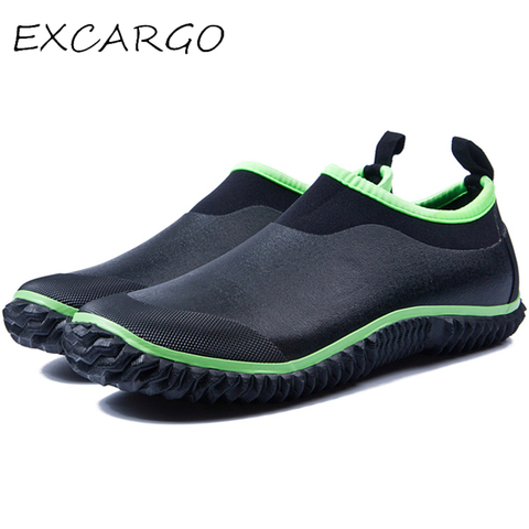 EXCARGO 35 -46 Rainboots Men Rubber Shoes Round Toe Shallow Slip On Shoes For Men 2022 Spring Autumn Solid Casual Rainbooots Sho ► Photo 1/6