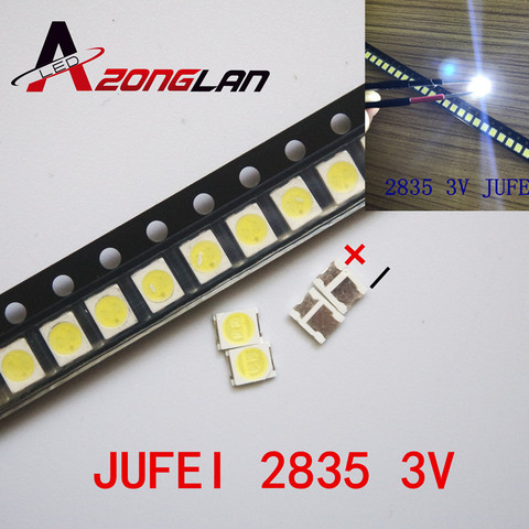FOR 1000PCS JUFEI LED Backlight 1210 3528 2835 1W 3V 84LM Cool white LCD Backlight for TV TV Application 01.JT.2835BPW1-C ► Photo 1/4
