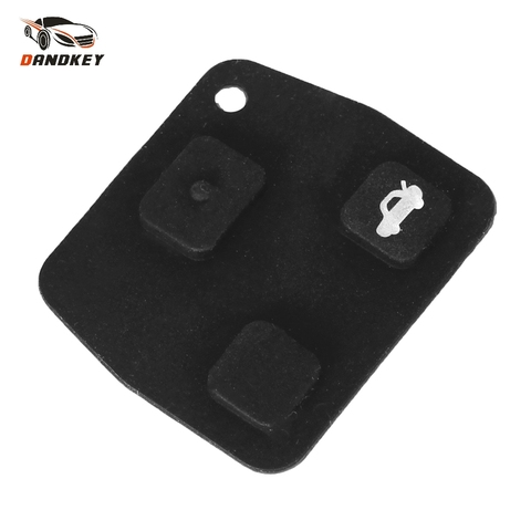 Dandkey 2pcs/lot 2/3 Buttons Car Remote Entry Key Fob Black Rubber Pad Replacement For Toyota Key New Button Pad ► Photo 1/4