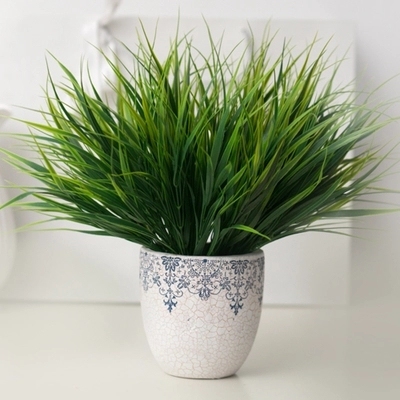 1 Piece Green Grass Artificial Plants Plastic Flowers Household Wedding Spring Summer Living Room Decor P20 ► Photo 1/6