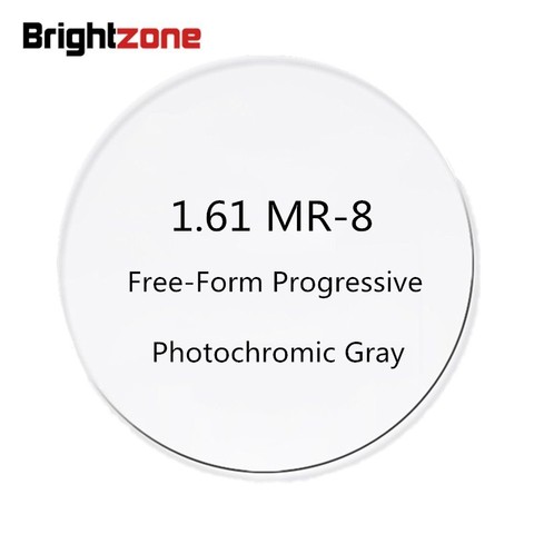 1.61 MR-8 Free-Form Progressive Photochromic Gray No-line AR Diopter Prescription Glasses Lenses Lentes Optical Progressiva Lens ► Photo 1/1