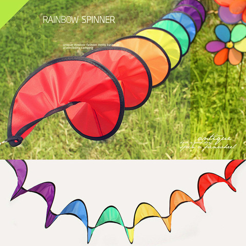 1.6m Colour Windmill Tent Hang Up Flag Decoration Rainbow Wind Bar Camp Rotating Air Duct Colorful Tent Sika ► Photo 1/5