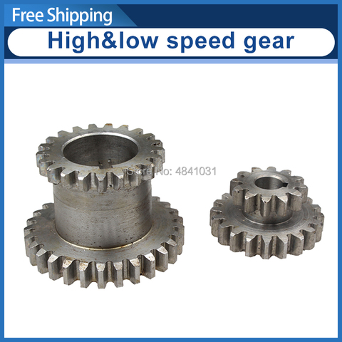 2pcs High&low Metal Transmission speed gear CJ0618 Teeth T29xT21 T20xT12 metal gears Lathe Main shaft duplicate double gear ► Photo 1/6