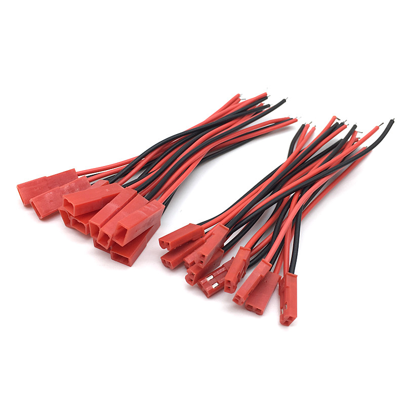 10 Pairs 100mm JST Connector Plug Cable Male+Female for RC Battery 