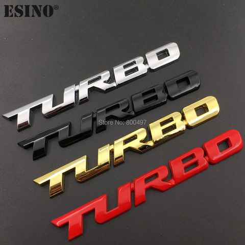 2pcs 3D Metal Turbo T Emblem Car Fender Trunk Badge Decals Sticker 2.0 3.0 
