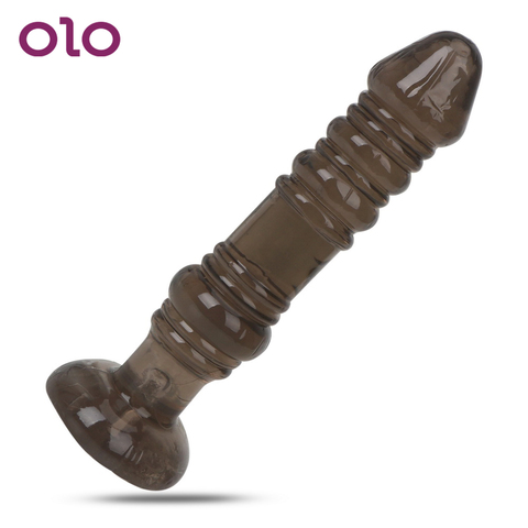 OLO Dildo Jelly Toys Anal Plug Anal Stimulator Thread G-spot Massage Butt Plug Prostate Massage Sex Toys for Women Men ► Photo 1/6