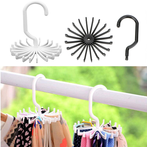 Scarf Hanger Tie Belt Hanger Drying Rack Laundry Hanger Clothes Holder Wardrobe Organizer Rack ABS Rotating Home Storage ► Photo 1/6