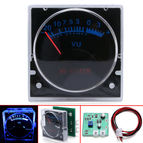 6-12V VU Meter Analog Panel Audio Level Meter Blue Backlight SMT technology process No Need Driver for 10-80W Power Amplifier ► Photo 1/6