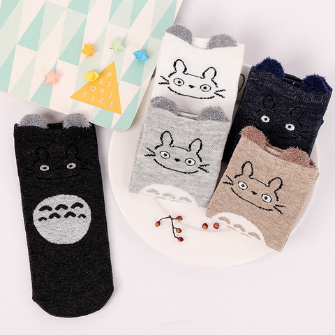 Colorful cat Invisible Short Woman Sweat summer comfortable cotton girl women's boat socks ankle low female 1pair=2pcs XG29 ► Photo 1/6