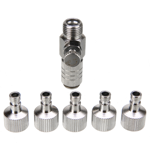 Durable Alloy Metal Airbrush Quick Release Coupling Disconnect Connector Adapter Standard 1/8 inch Plug Fitting HS941 ► Photo 1/5