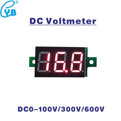 DC 0-100V 300V 600V LED Digital Voltmeter Voltage Meter Volt Instrument Tool 3-Wire Red Display DC Volt Panel Meter Volt Monitor ► Photo 1/4