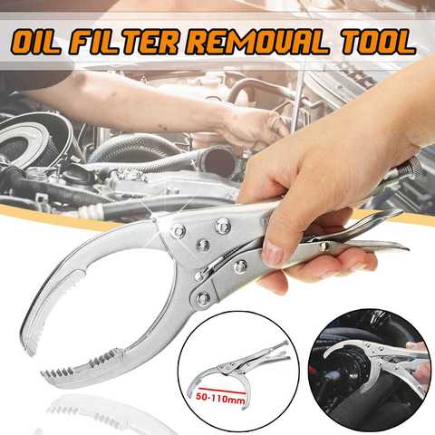 Universal Oil Filter Pliers Wrench Adjustable 50-110mm Car Removal