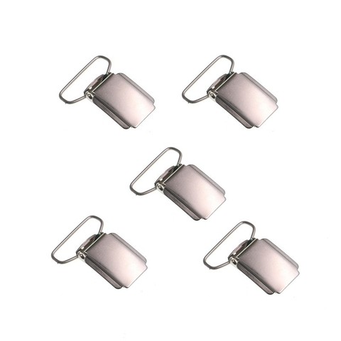 5pcs/lot DIY Suspender Clip Silver Metal Pacifier Clip Unisex Kid Adult Common Clip 25mm Strong Closure Non Slip ► Photo 1/4