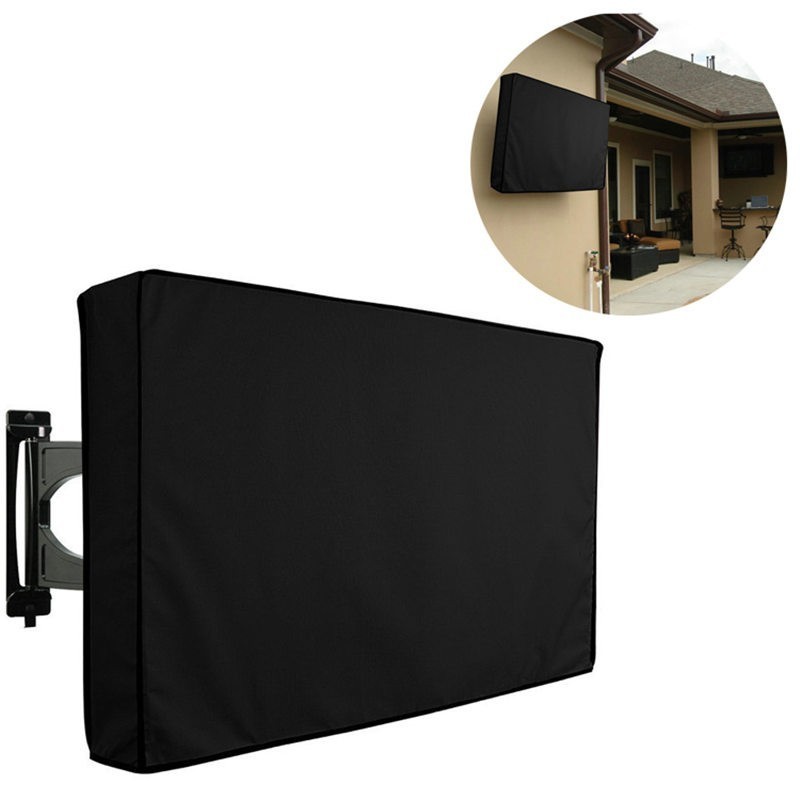 For Outdoor TV Cover 600D Flat Screen Waterproof Dustproof Protective Front Flap 