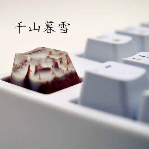 Sealed With A Kiss Resin Wooden Key Cap Personality Customized Creative Mechanical Keyboard Translucent Keycap OEM R4 Height ► Photo 1/5