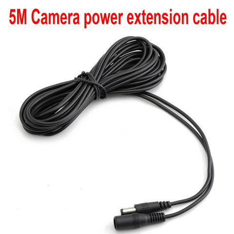 5M Camera Power Extension Cord 12V DC Power Cord 5.5*2.1mm Male Female Power Adapter Extension Cable CCTV Camera Extend Wire ► Photo 1/3