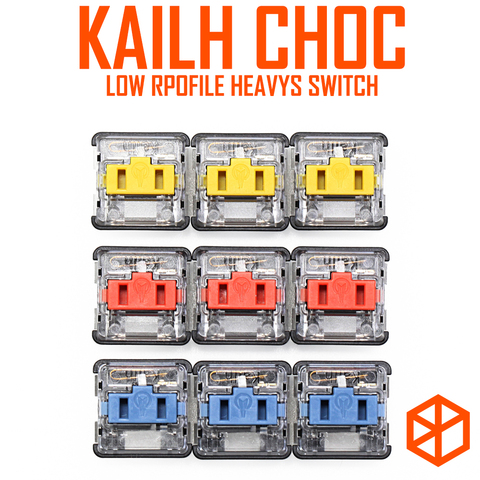 kailh low profile choc switch half high ultrathin RGB Swithes For Backlit Mechanical keyboard Dark Yellow Burnt Orange Pale Blue ► Photo 1/6