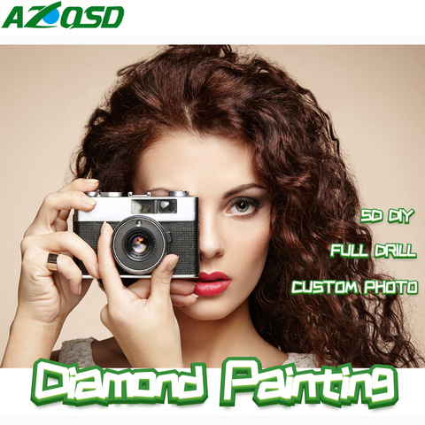 AZQSD Custom Diamond Painting 5D Photo Full Square&Round Picture of Rhinestone Diamond Mosaic Home Decor Festival Gift Arts DIY ► Photo 1/6
