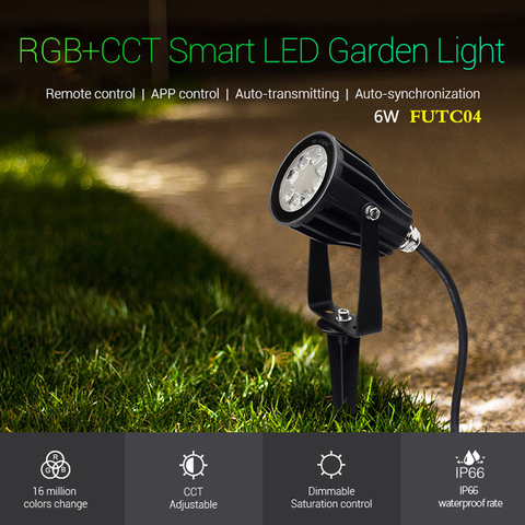 FUTC04 6W RGB+CCT Smart LED Garden Lamp Lights IP66 AC 100v~220V for Outdoor Green space/Park/road/plant landscape decoration ► Photo 1/6