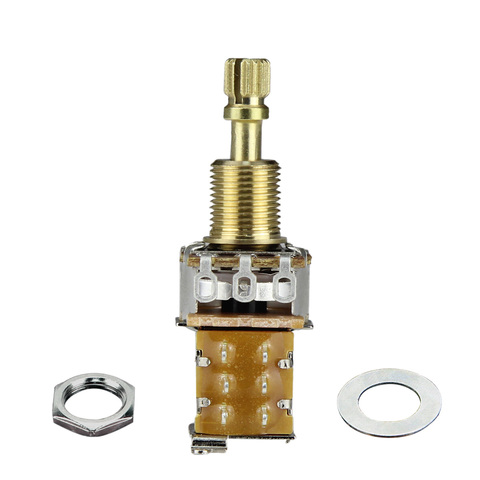 FLEOR 1PCS 500K Push/Push Potentiometer Linear Taper B500K Pot Long Split Shaft ► Photo 1/6