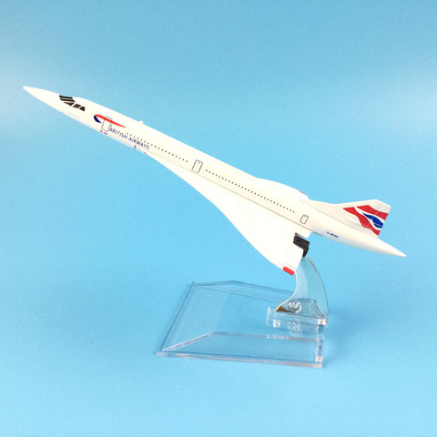 Aircraft Model Diecast Metal Plane Airplanes 16cm Airplane Model   1:400 British Airways Concord Plane Toy Gift Free Shipping ► Photo 1/5