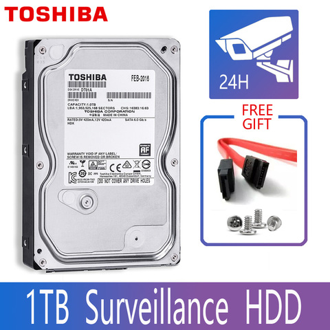 TOSHIBA 1TB Video Surveillance Hard Drive Disk DVR NVR CCTV Monitor HDD HD Internal SATA III 6Gb/s 5700RPM 32MB 3.5