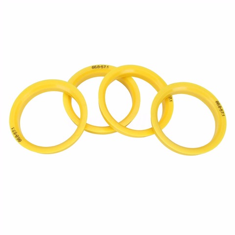 For Audi SKODA 4Pcs 66.6 to 57.1mm Car Wheel Center Collar Hub Centric Ring Durable Tire Accessories Hot Sale ► Photo 1/6