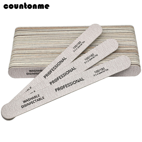 10pcs Wooden Nail Files for Manicure Wood Buffer 100/180 Pedicure Nail Art UV Gel Polisher Grey Thick lime a ongle professionel ► Photo 1/6
