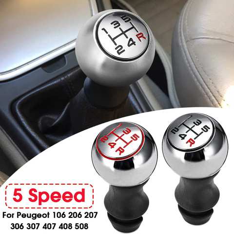 5 Speed 6 Speed Car MT Gear Shift Knob Lever Shifter Handle Stick For Peugeot 106 206 306 406 107 207 307 407 ► Photo 1/6