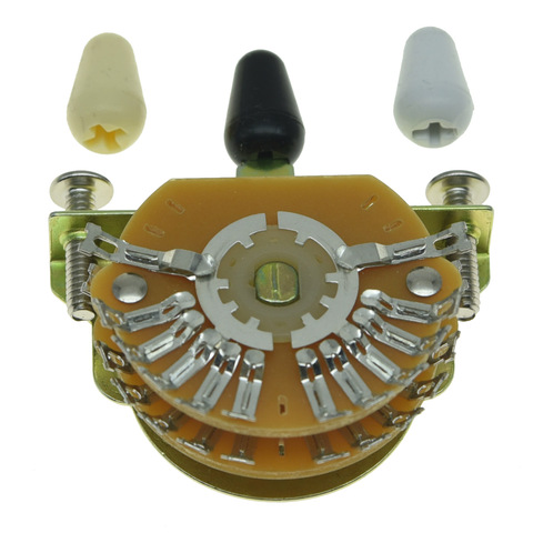 KAISH Guitar 5-way Super Switch Pickup Selector Super Switch 4-Pole Double Wafer for Strat/Tele Guitars w/ Black/Ivory/White Tip ► Photo 1/5