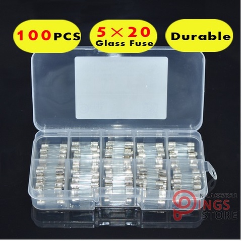 little fuse 5*20MM Fast  Blow Glass   Fuse Assortment Kit,  0.2A-15A  250v *100pcs ► Photo 1/5