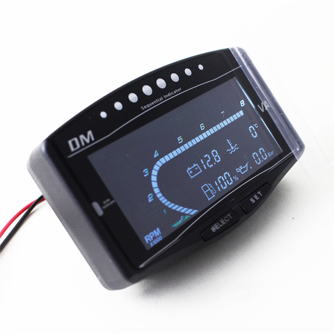 Universal 6 Function 12/24v Truck Car LCD Digital Oil Pressure Turbo Boost Gauge ► Photo 1/6