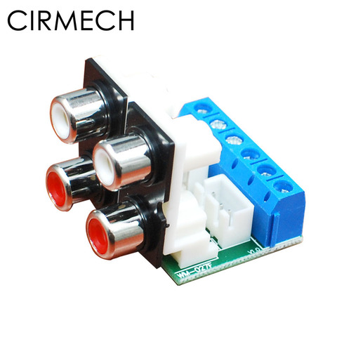 CIRMECH Four channel RCA to double 3pin 2.54 connector 3pin 5.08 connector for stereo or surround audio system ► Photo 1/1