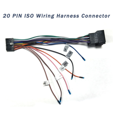 20 PIN ISO Wiring Harness Connector DVD Android for 1din or 2din Android Power Cable Harness ► Photo 1/4